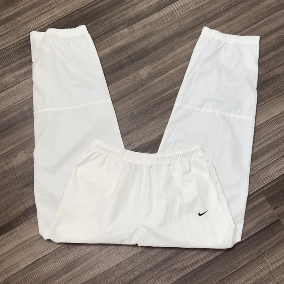 Nike Vintage Y2K White Windbreaker Track Pants - Picture 1 of 6